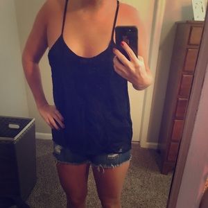 Loose flowy black top